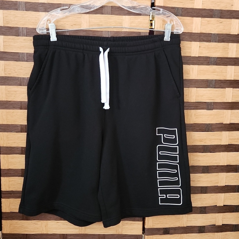 Puma elastic waist drawstring shorts